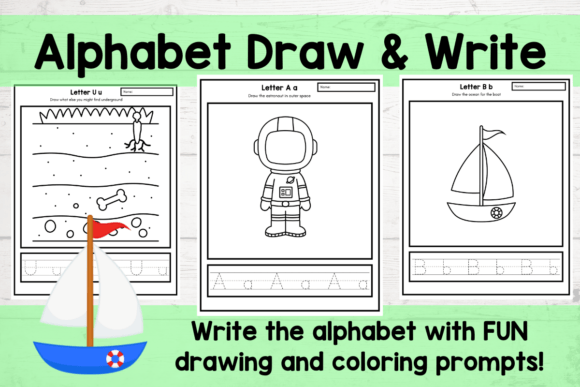 Download Alphabet Draw and Write Practice - Premium Bundle
